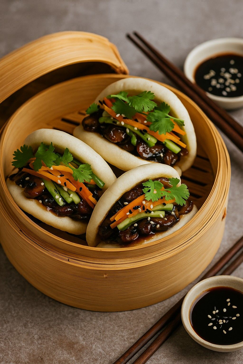 Bao buns met groenten